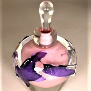 SALE!  Handblown Glass  Perfume Bottle One of a Kind by American Artist. NEW